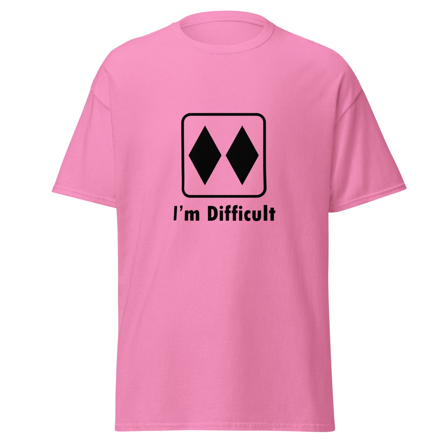 I'm Difficult Double Black Diamond Skiing Funny T-shirt (Big and Tall)