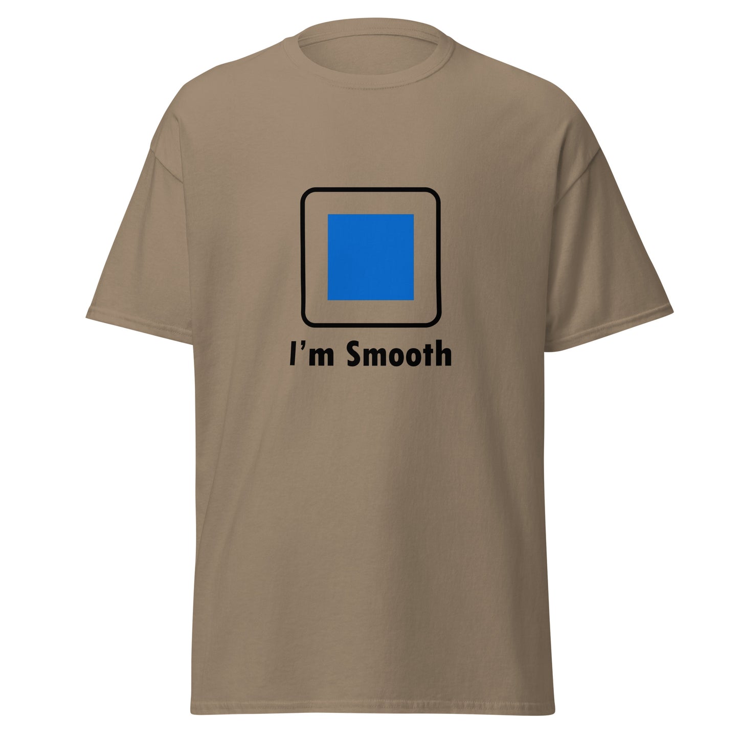 I'm Smooth Blue Square Skiing Funny T-shirt (Big and Tall)
