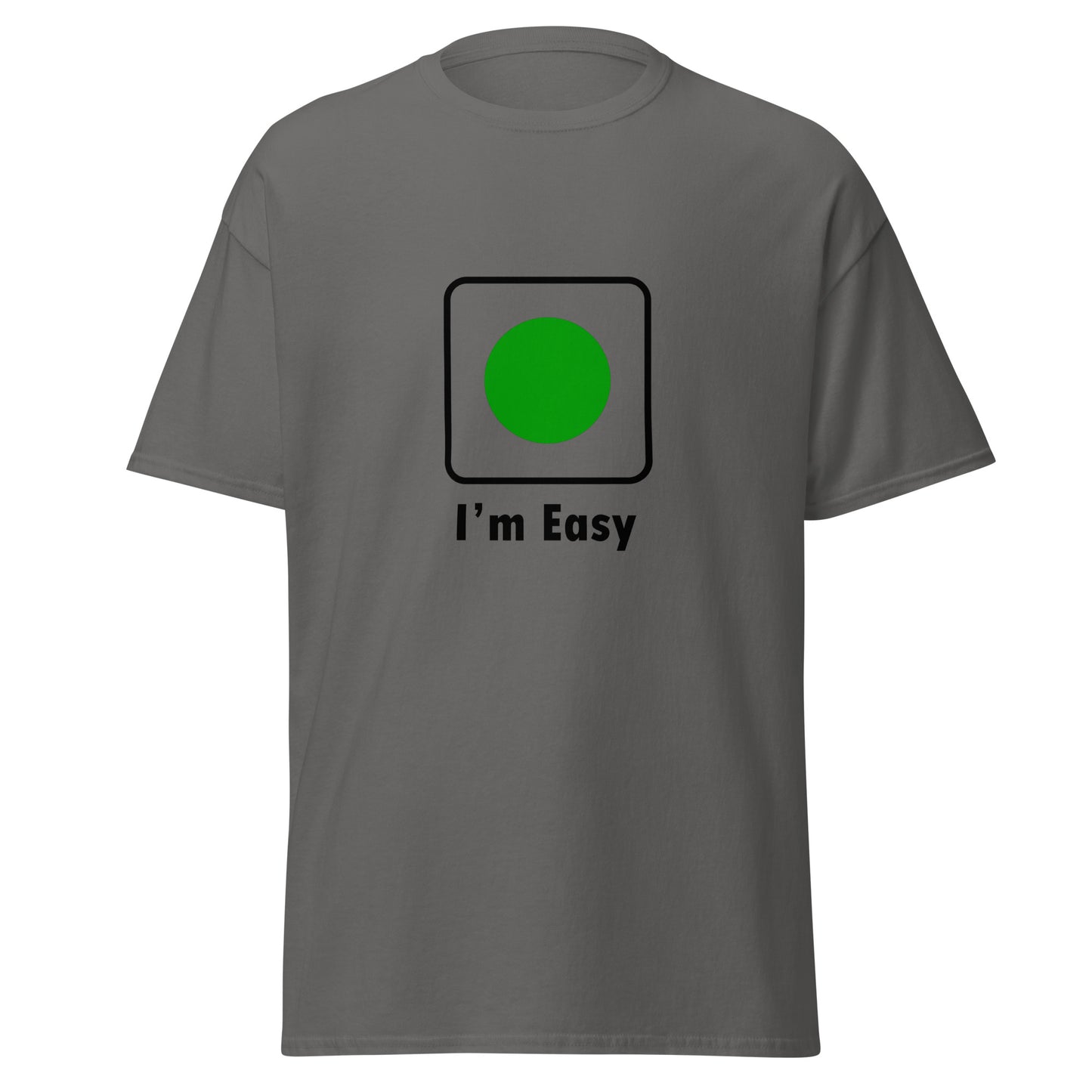 I'm Easy Green Circle Skiing Funny T-shirt (Big and Tall)