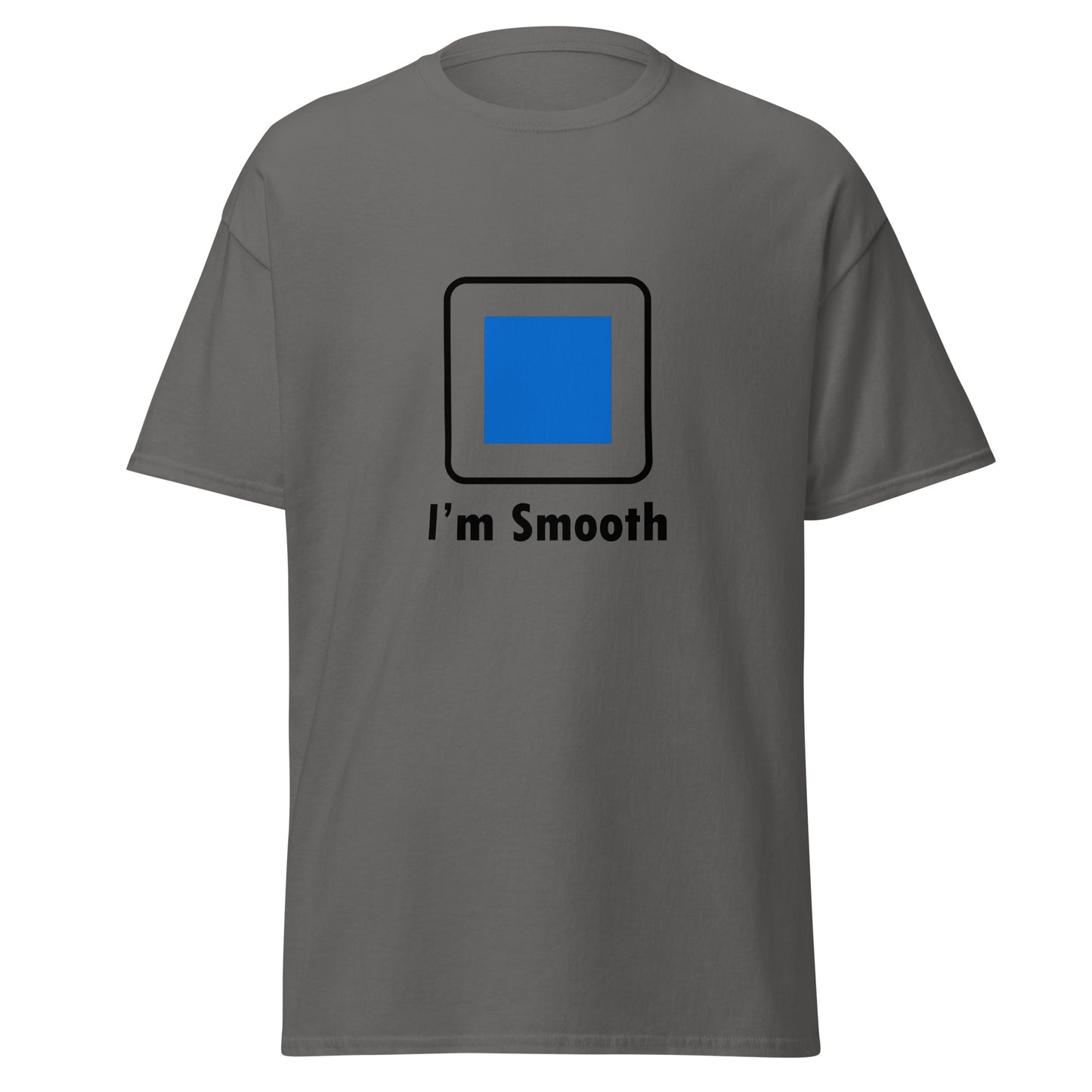 I'm Smooth Blue Square Skiing Funny T-shirt (Big and Tall)