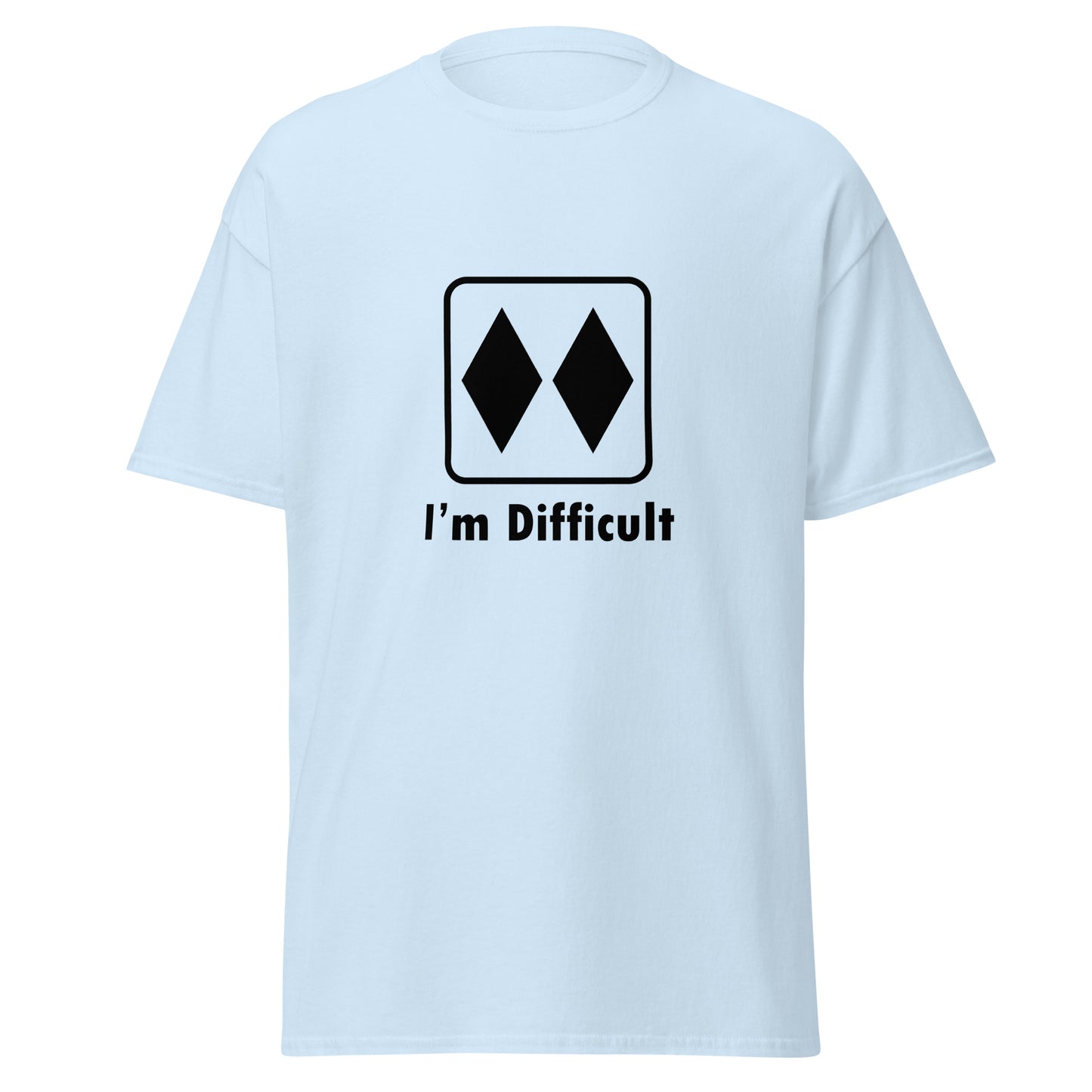 I'm Difficult Double Black Diamond Skiing Funny T-shirt (Big and Tall)