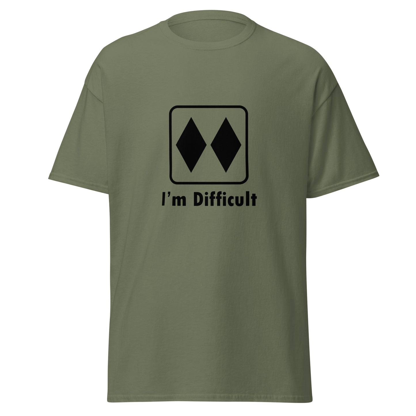 I'm Difficult Double Black Diamond Skiing Funny T-shirt (Big and Tall)