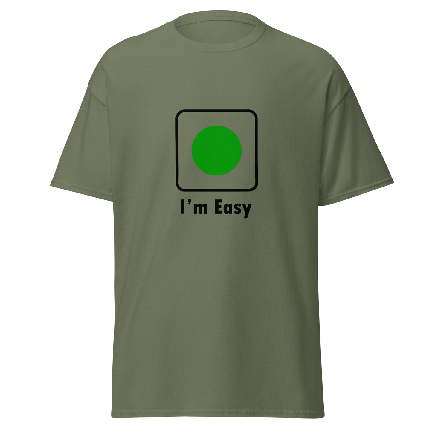 I'm Easy Green Circle Skiing Funny T-shirt (Big and Tall)