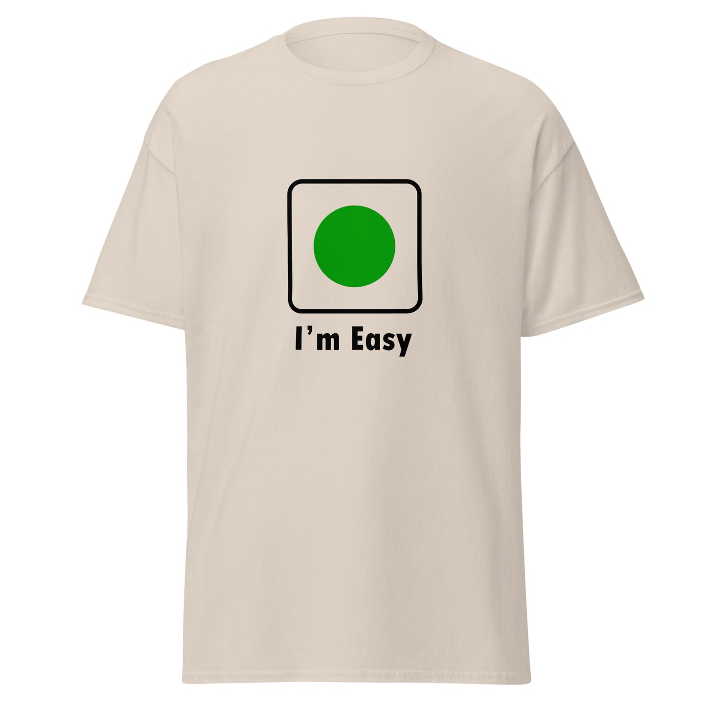 I'm Easy Green Circle Skiing Funny T-shirt (Big and Tall)