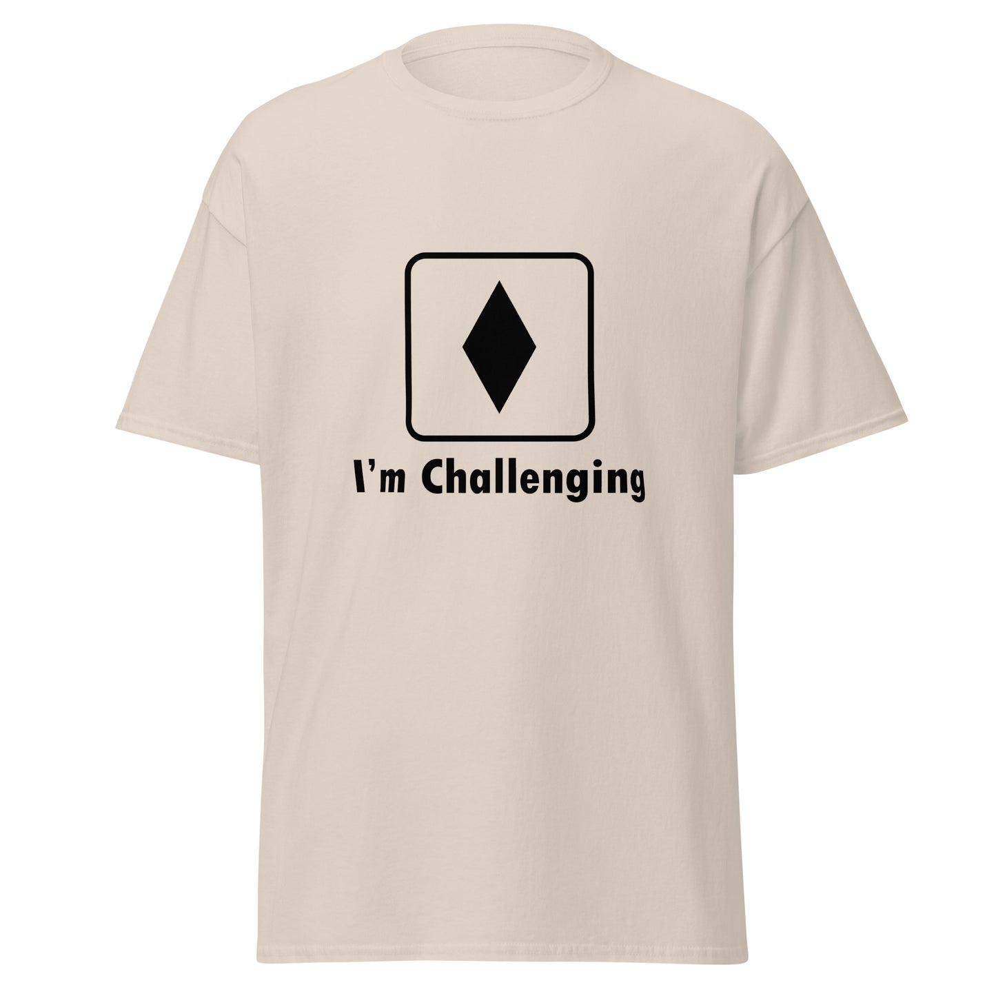 I'm Challenging Black Diamond Skiing Funny T-Shirt (Big and Tall)