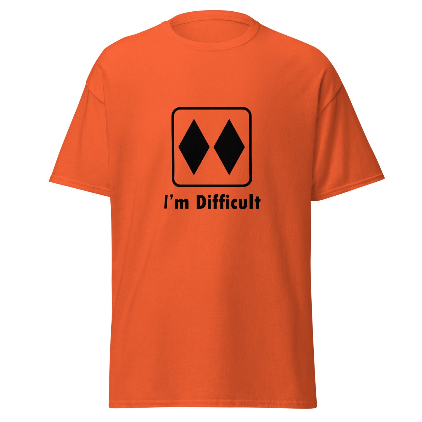 I'm Difficult Double Black Diamond Skiing Funny T-shirt (Big and Tall)