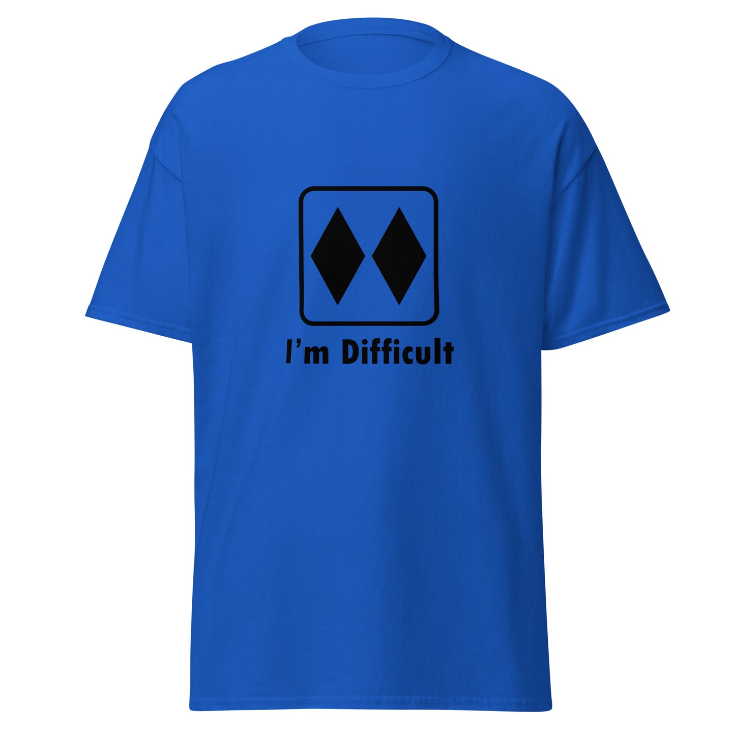 I'm Difficult Double Black Diamond Skiing Funny T-shirt (Big and Tall)
