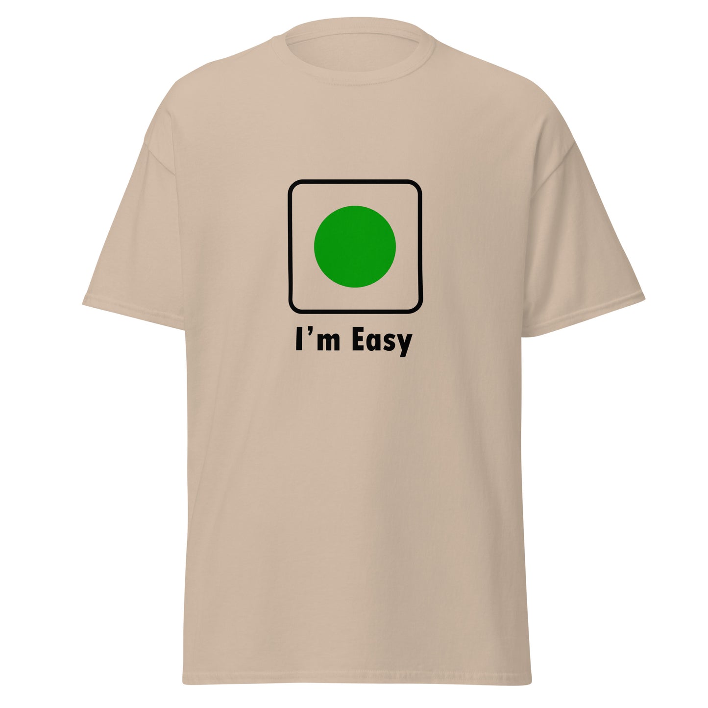 I'm Easy Green Circle Skiing Funny T-shirt (Big and Tall)