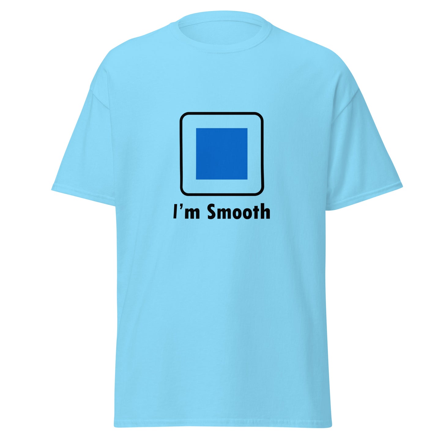 I'm Smooth Blue Square Skiing Funny T-shirt (Big and Tall)