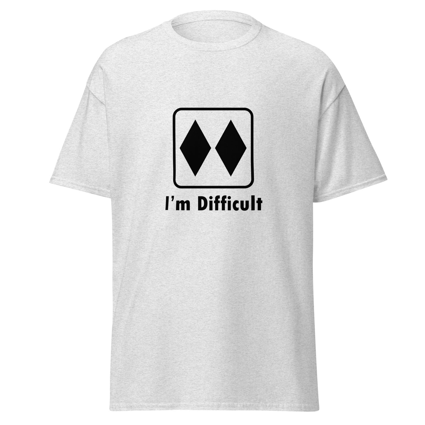 I'm Difficult Double Black Diamond Ski and Mountain Biking Funny T-Shirt