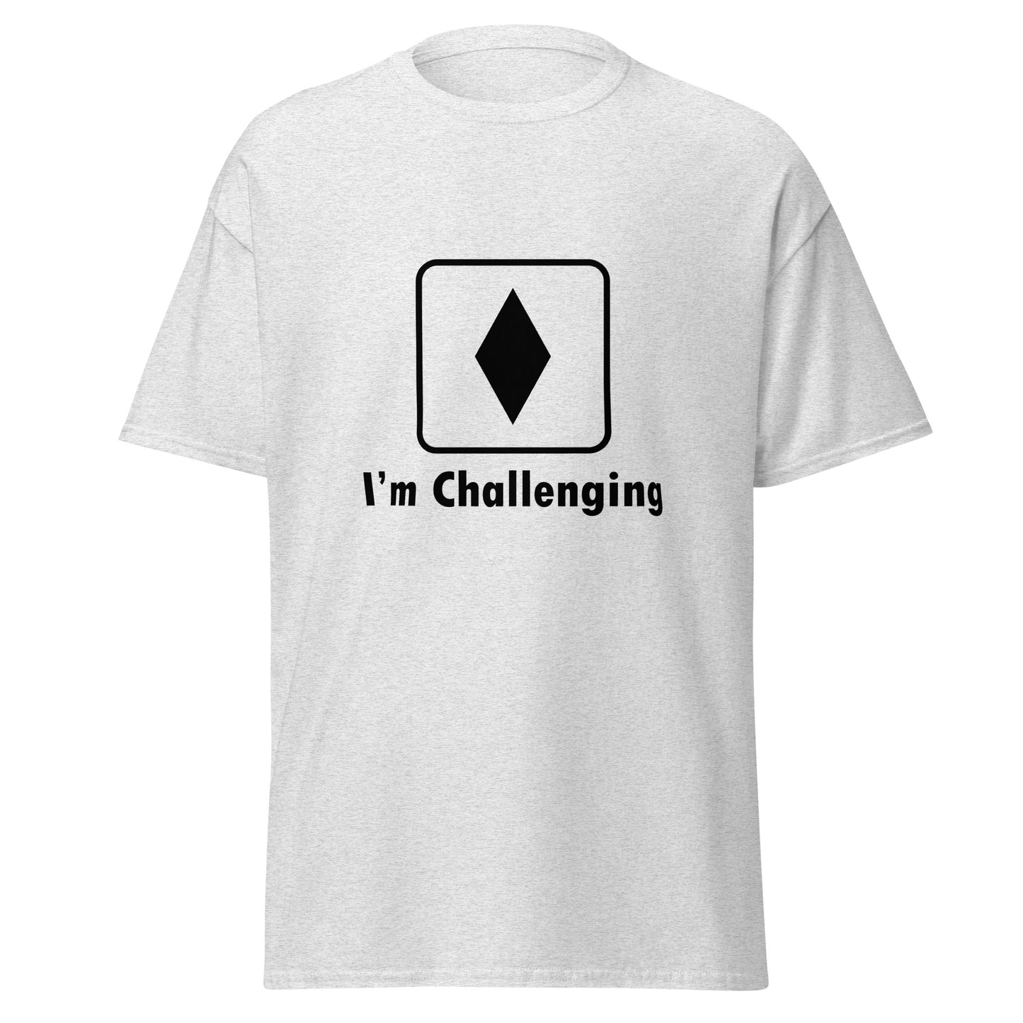 I'm Challenging Black Diamond Ski and Mountain Biking Funny T-Shirt (Big and Tall)