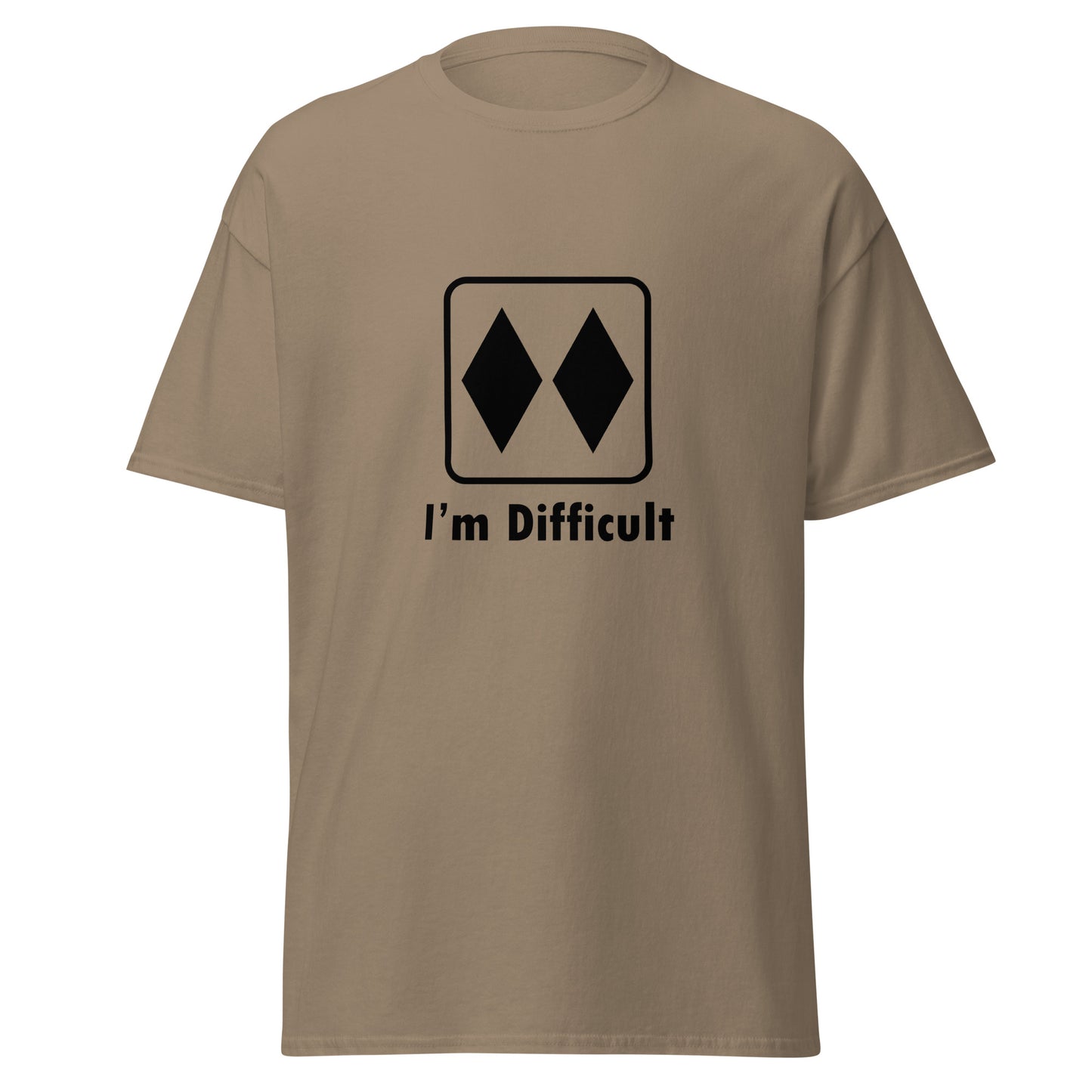 I'm Difficult Double Black Diamond Ski and Mountain Biking Funny T-Shirt