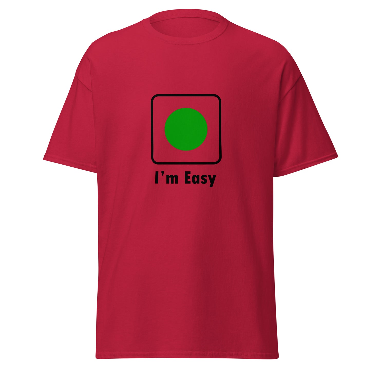 I'm Easy Green Circle Ski and Mountain Biking Funny T-Shirt