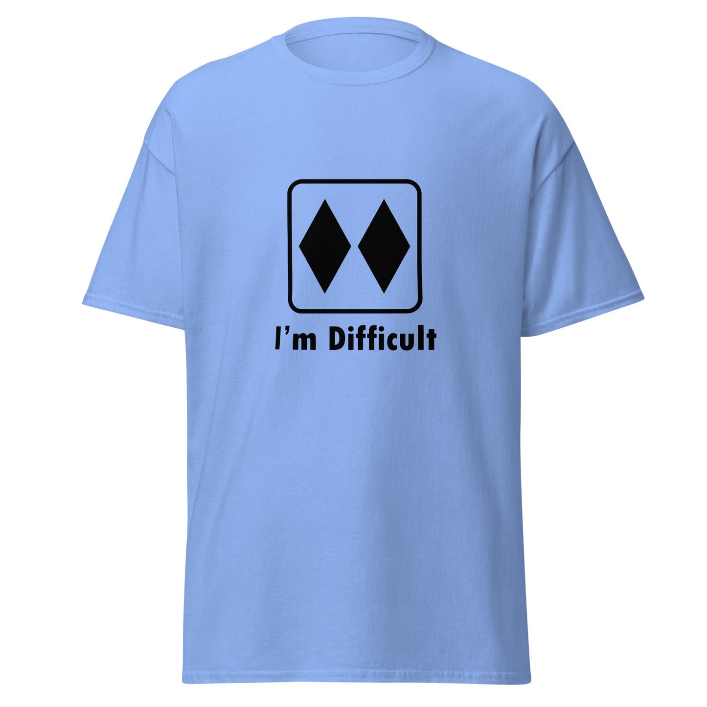 I'm Difficult Double Black Diamond Ski and Mountain Biking Funny T-Shirt