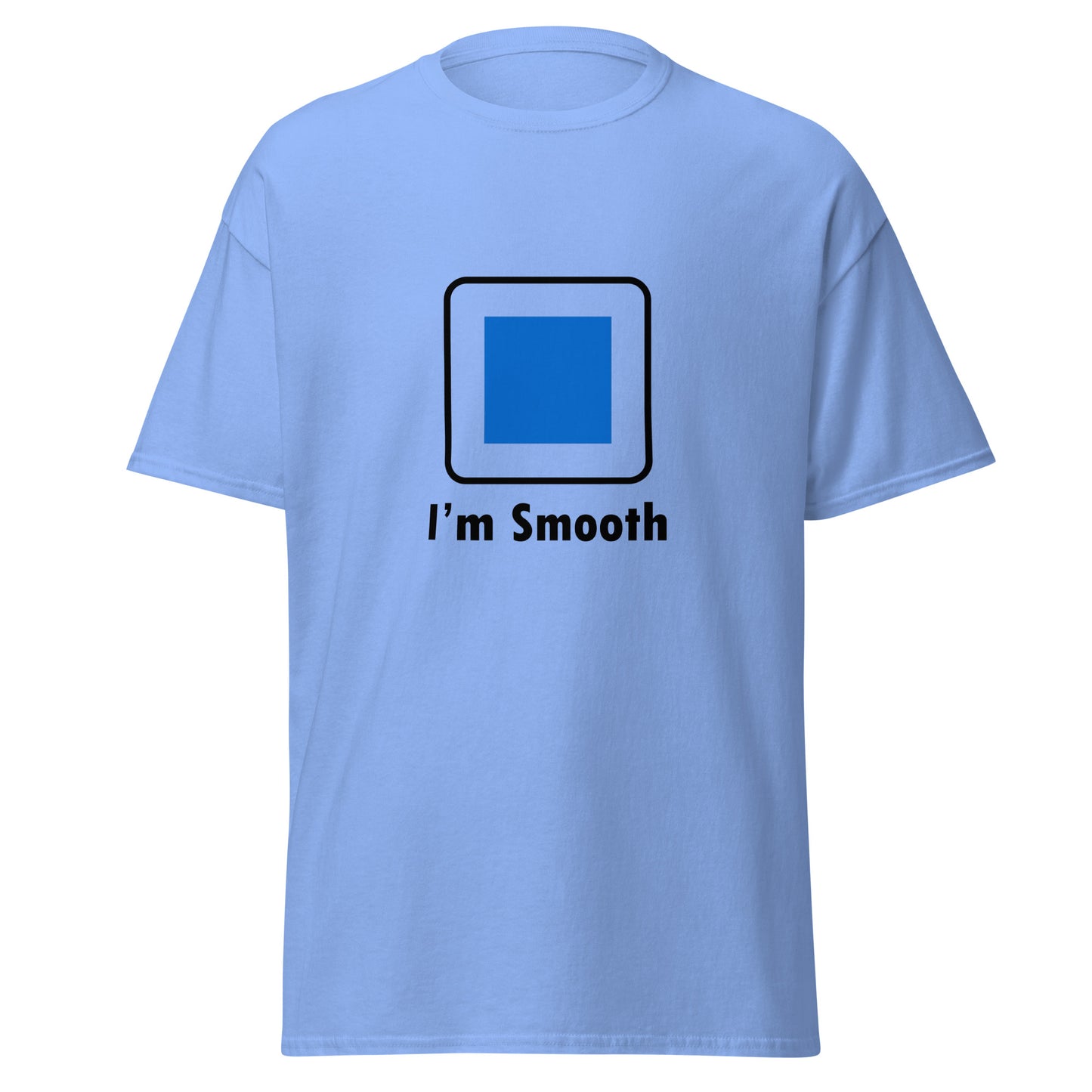 I'm Smooth Blue Square Ski and Mountain Biking Funny T-shirt (Big and Tall)