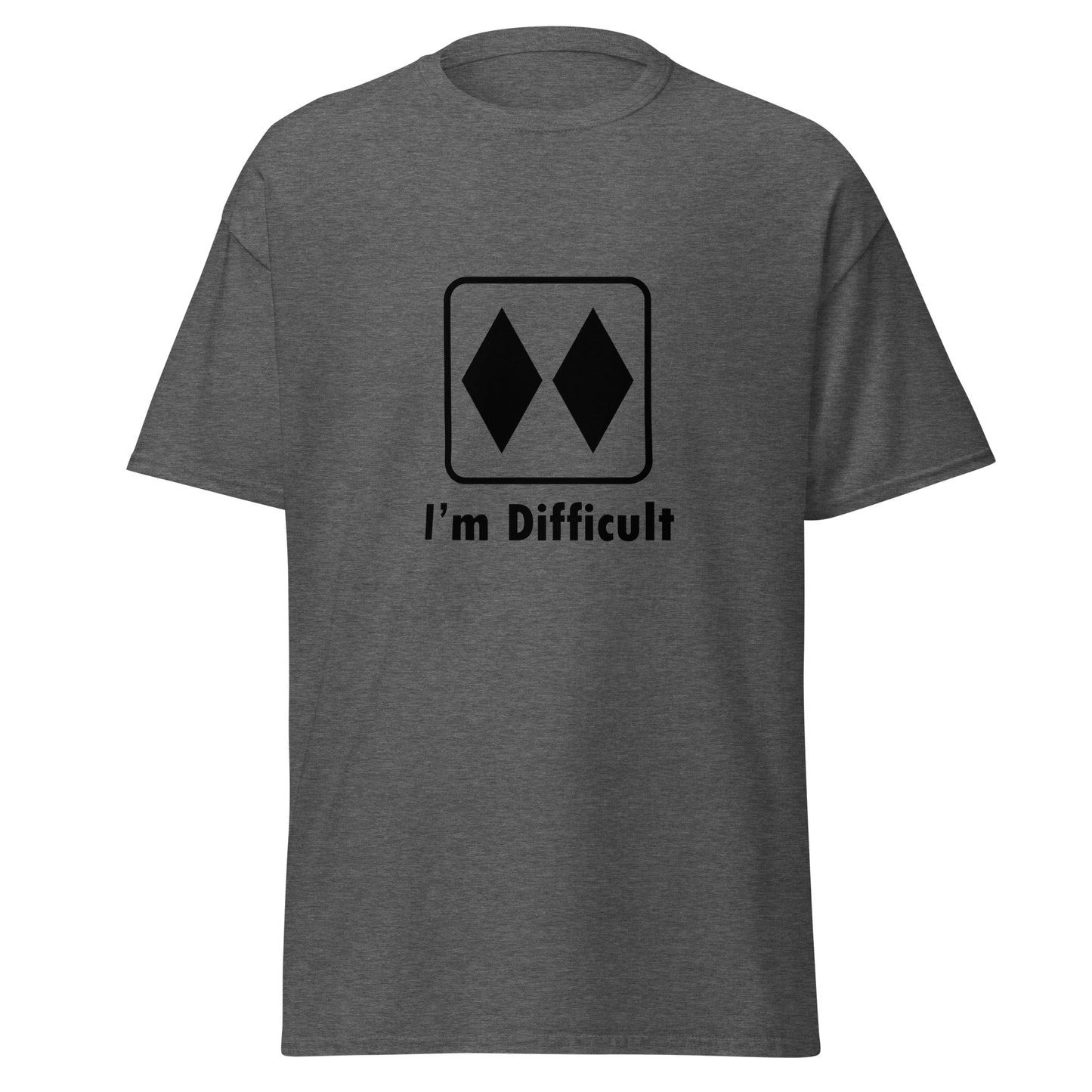 I'm Difficult Double Black Diamond Ski and Mountain Biking Funny T-Shirt