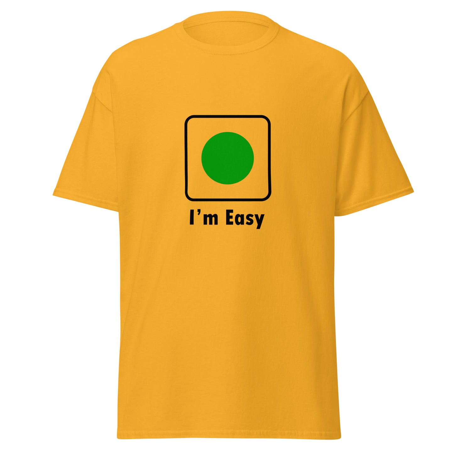 I'm Easy Green Circle Ski and Mountain Biking Funny T-Shirt