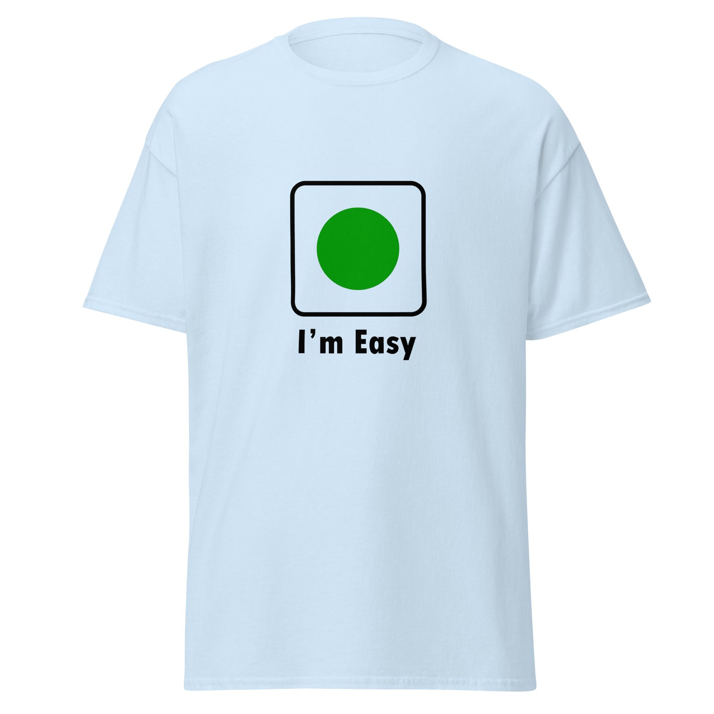 I'm Easy Green Circle Ski and Mountain Biking Funny T-Shirt