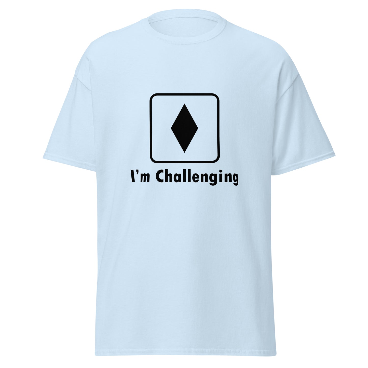 I'm Challenging Black Diamond Ski and Mountain Biking Funny T-Shirt (Big and Tall)