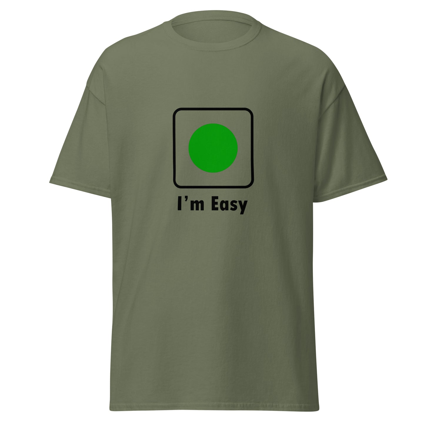 I'm Easy Green Circle Ski and Mountain Biking Funny T-Shirt