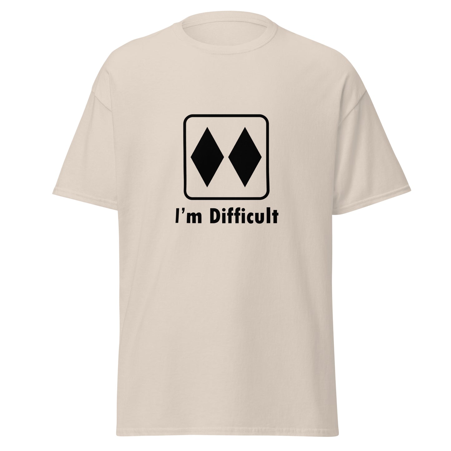 I'm Difficult Double Black Diamond Ski and Mountain Biking Funny T-Shirt