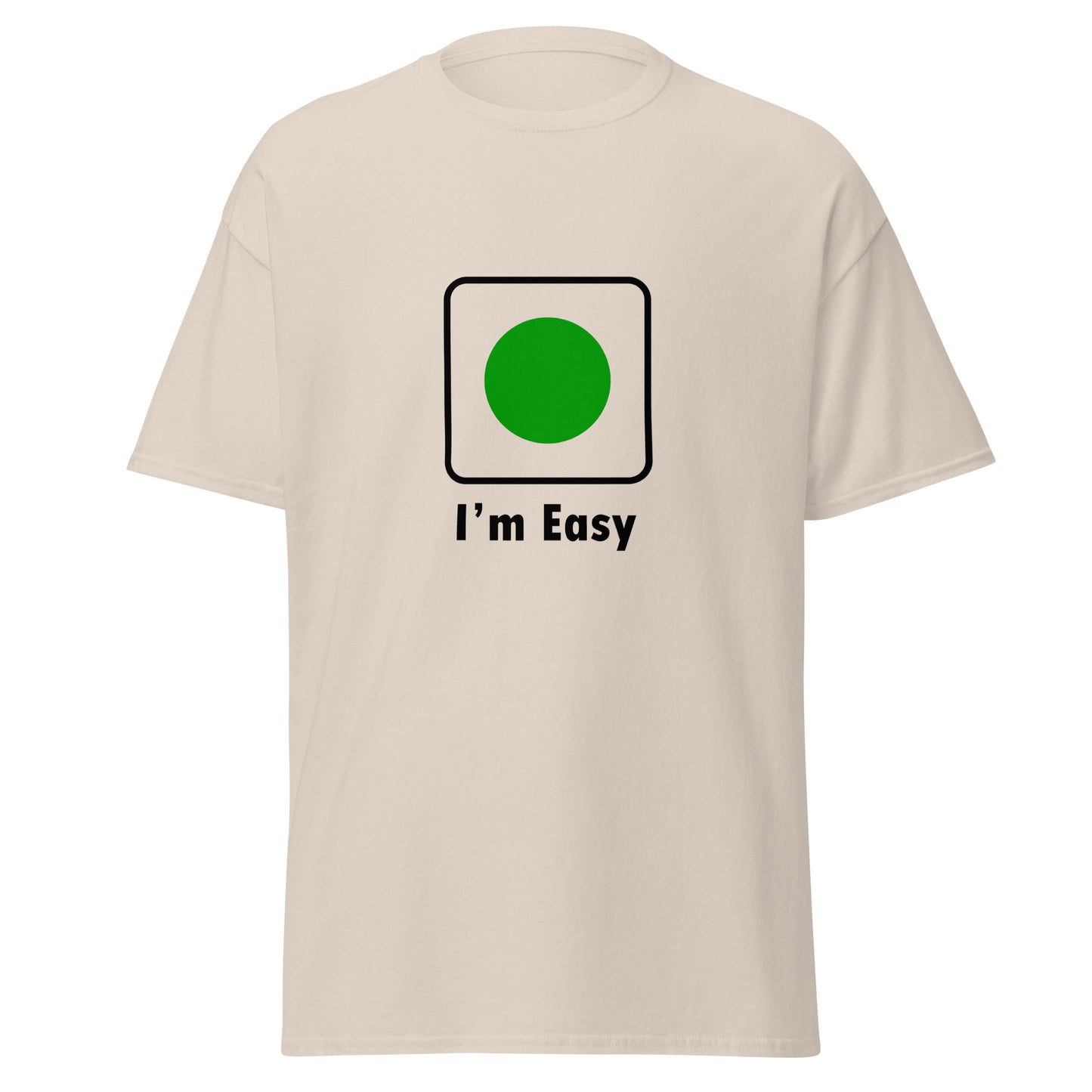 I'm Easy Green Circle Ski and Mountain Biking Funny T-Shirt