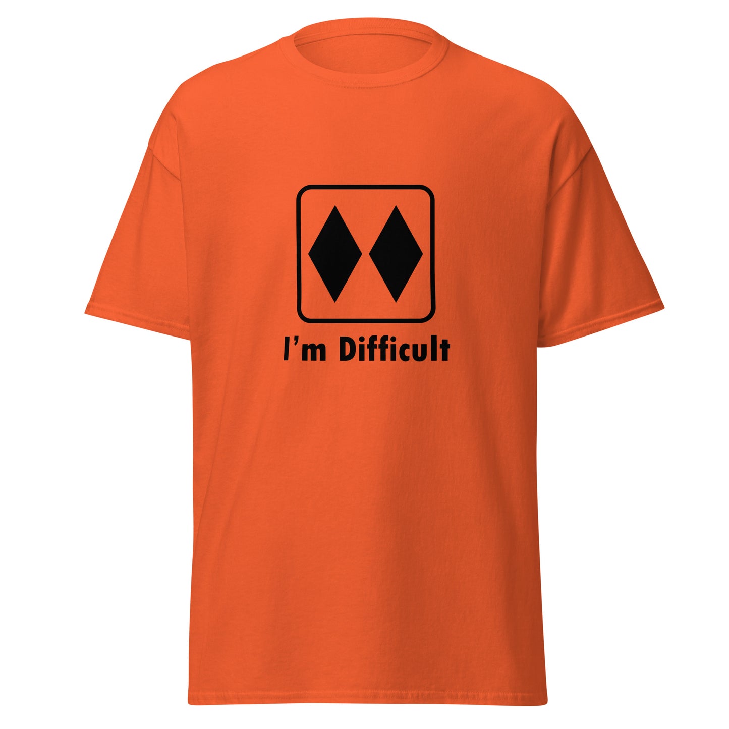 I'm Difficult Double Black Diamon Ski and Mountain Biking Funny T-shirt (Big and Tall)