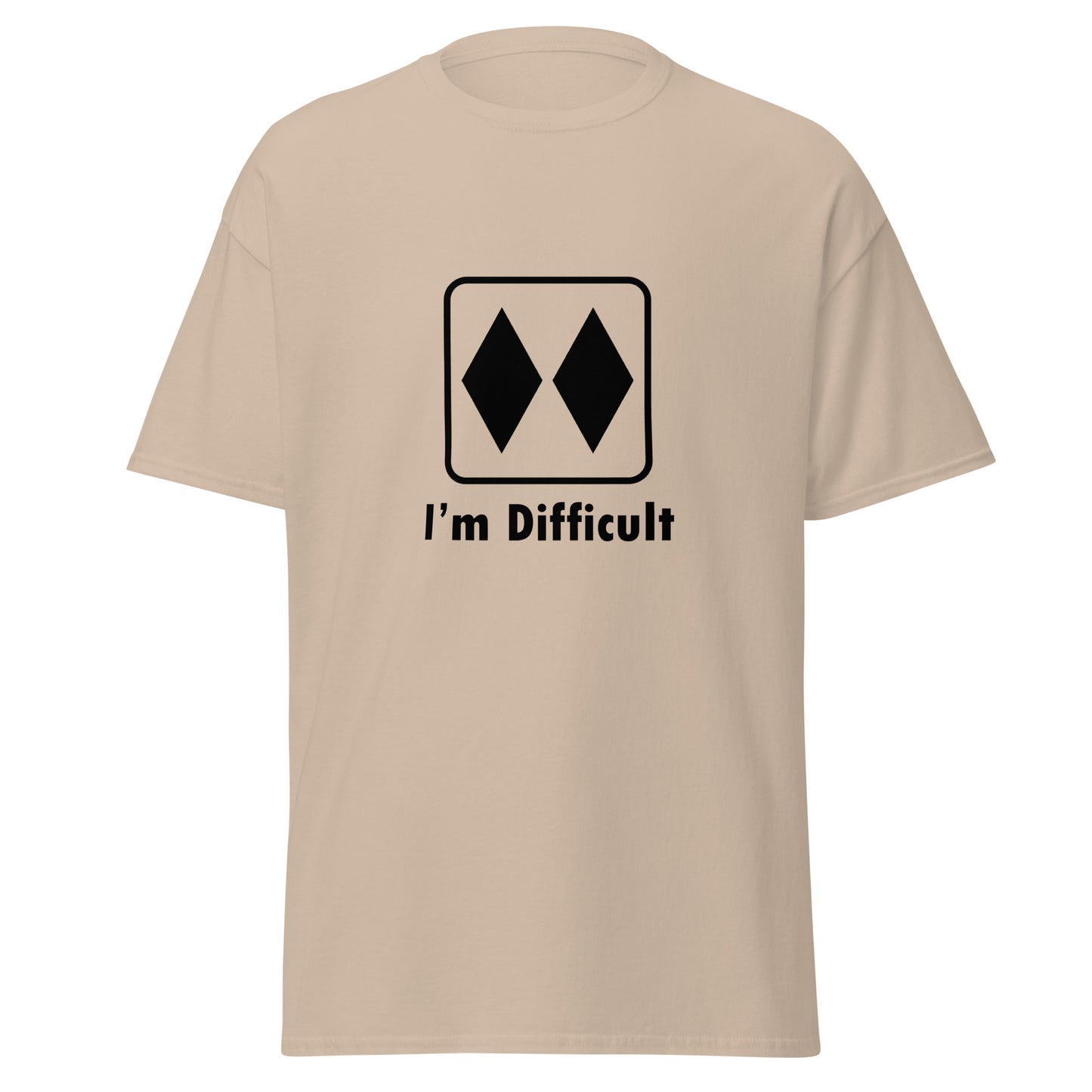 I'm Difficult Double Black Diamond Ski and Mountain Biking Funny T-Shirt