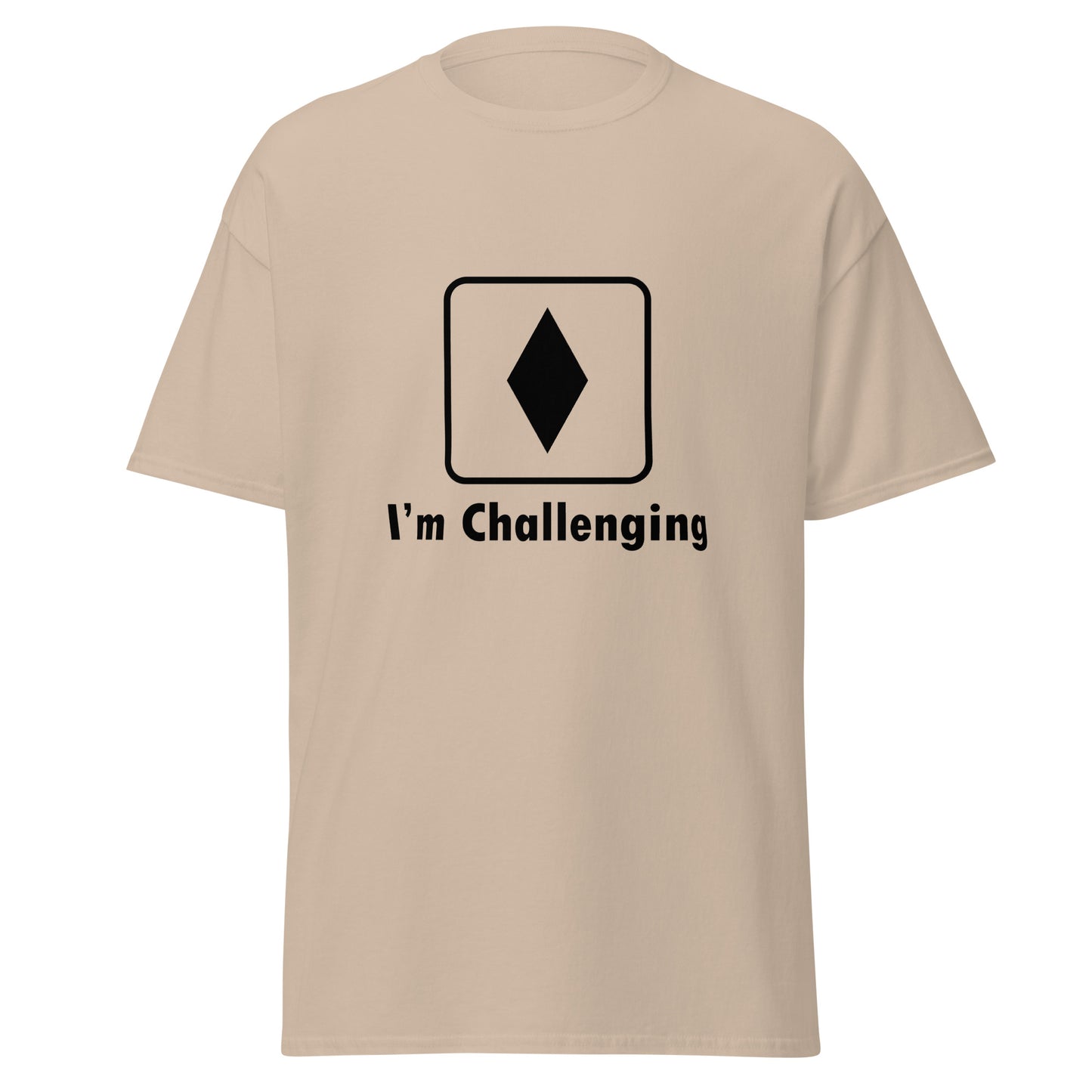 I'm Challenging Black Diamond Ski and Mountain Biking Funny T-Shirt (Big and Tall)