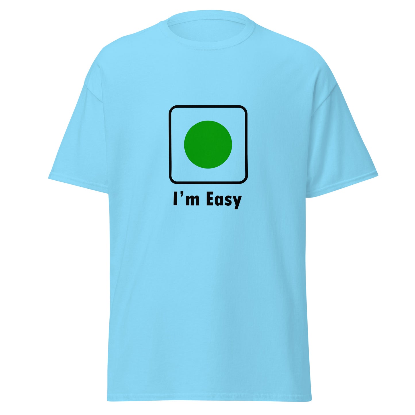 I'm Easy Green Circle Ski and Mountain Biking Funny T-Shirt