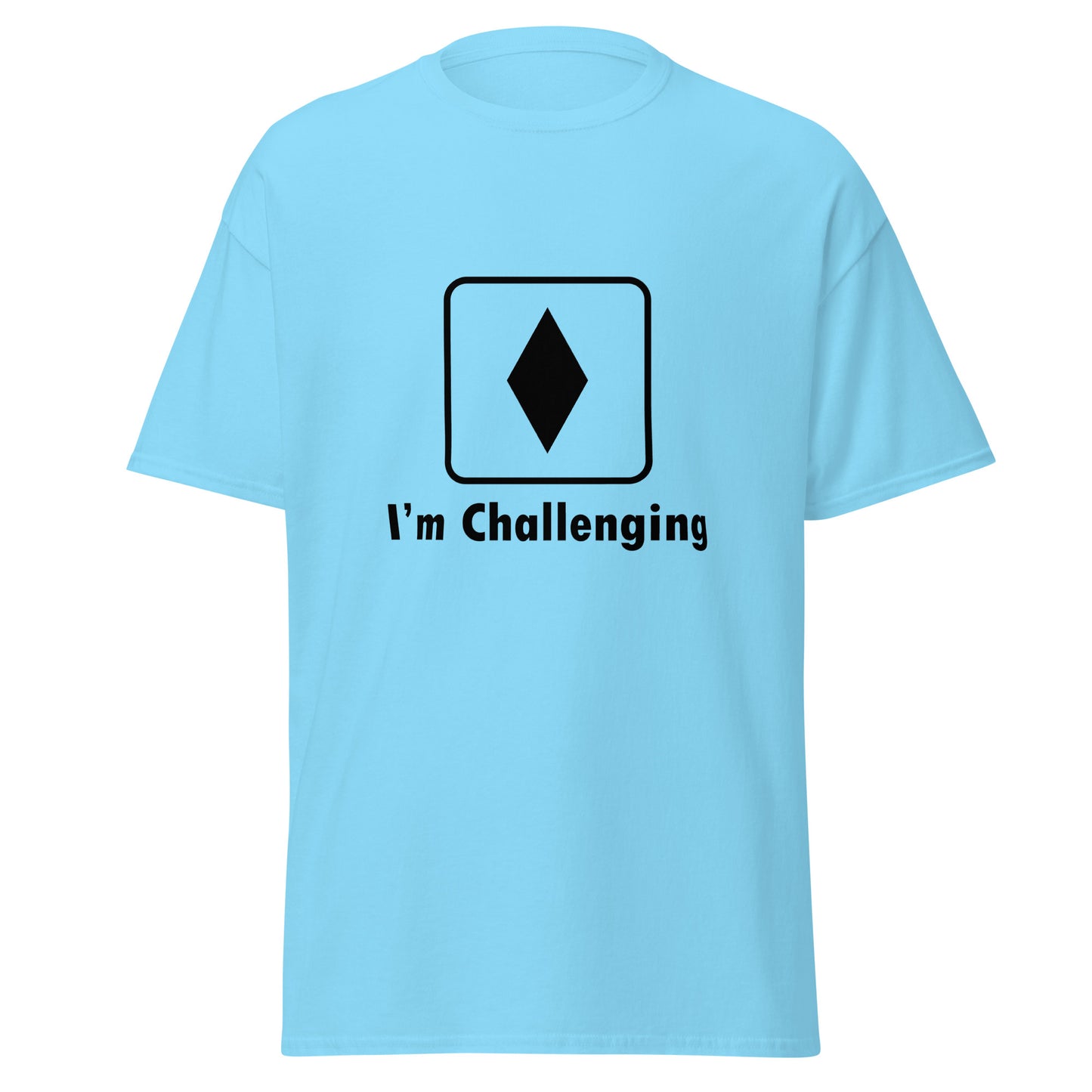 I'm Challenging Black Diamond Ski and Mountain Biking Funny T-Shirt (Big and Tall)