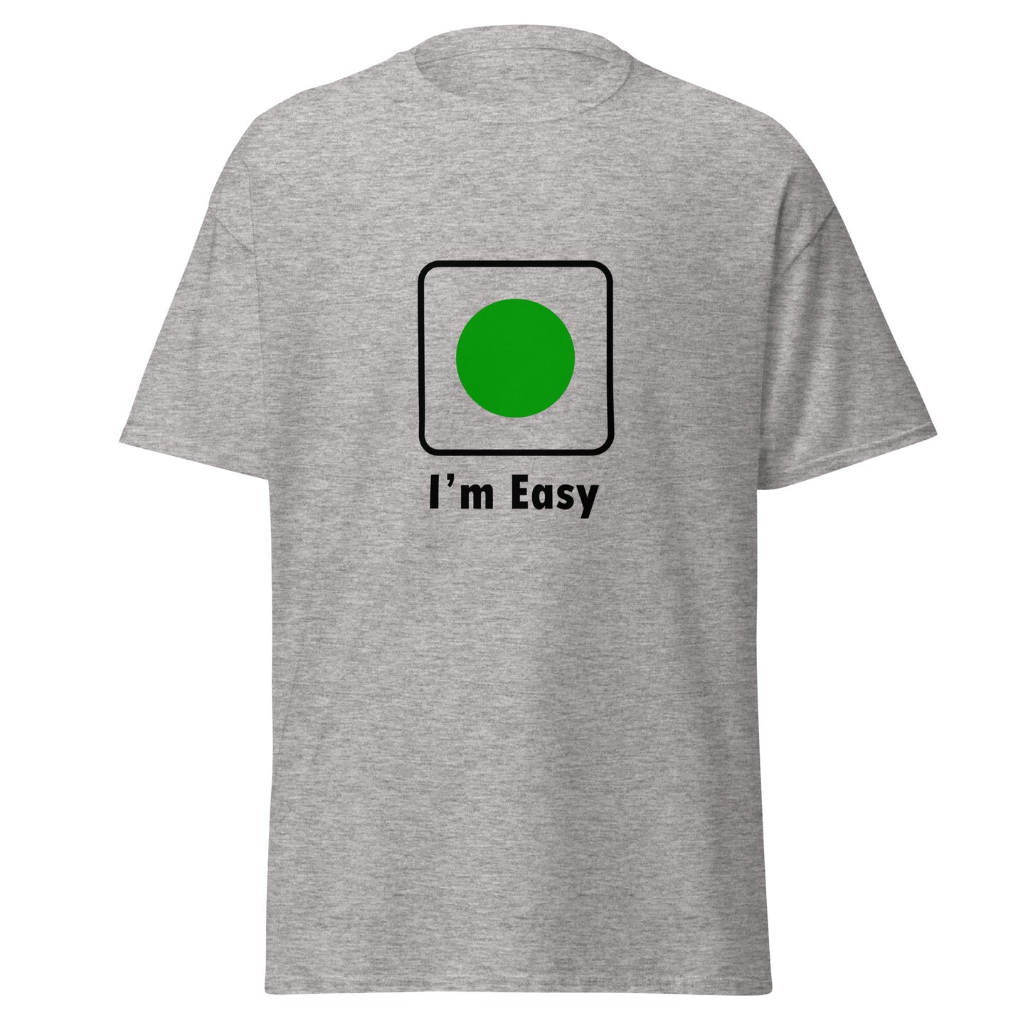 I'm Easy Green Circle Ski and Mountain Biking Funny T-Shirt