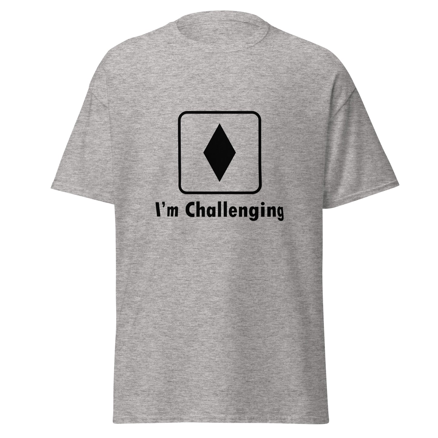 I'm Challenging Black Diamond Ski and Mountain Biking Funny T-Shirt (Big and Tall)