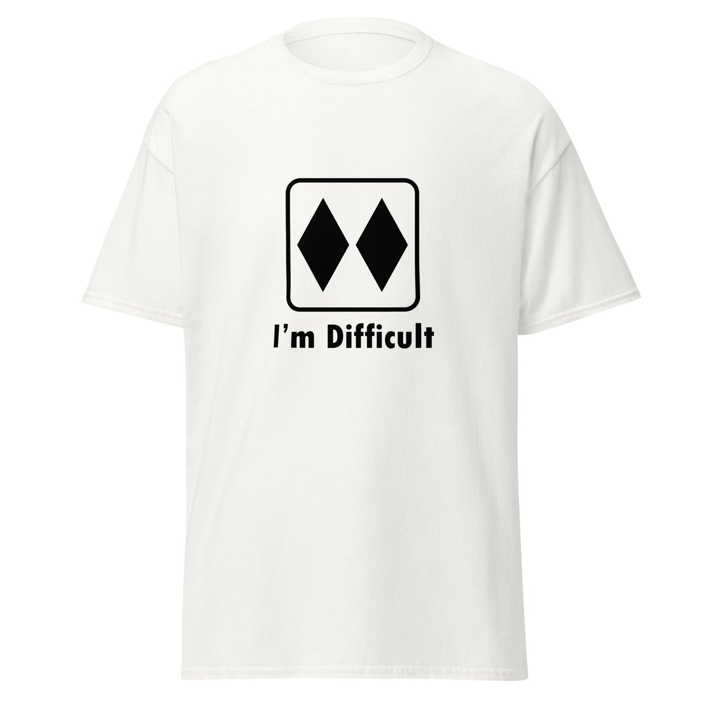 I'm Difficult Double Black Diamond Ski and Mountain Biking Funny T-Shirt