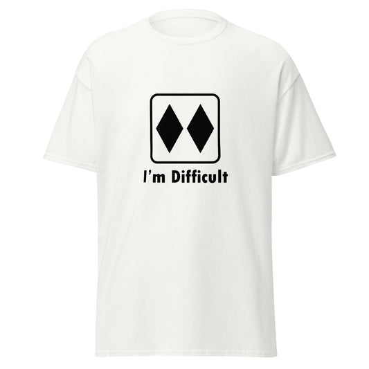 I'm Difficult Double Black Diamond Ski and Mountain Biking Funny T-Shirt