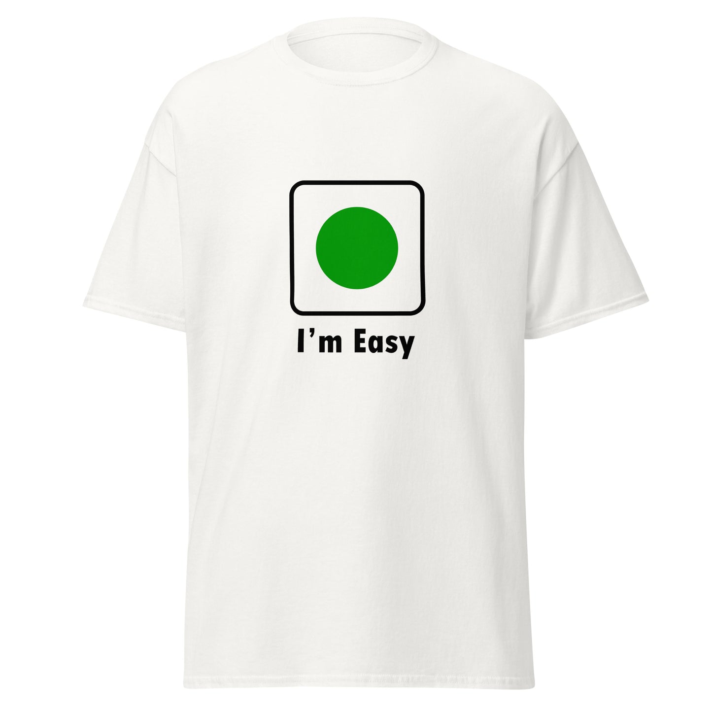 I'm Easy Green Circle Ski and Mountain Biking Funny T-Shirt