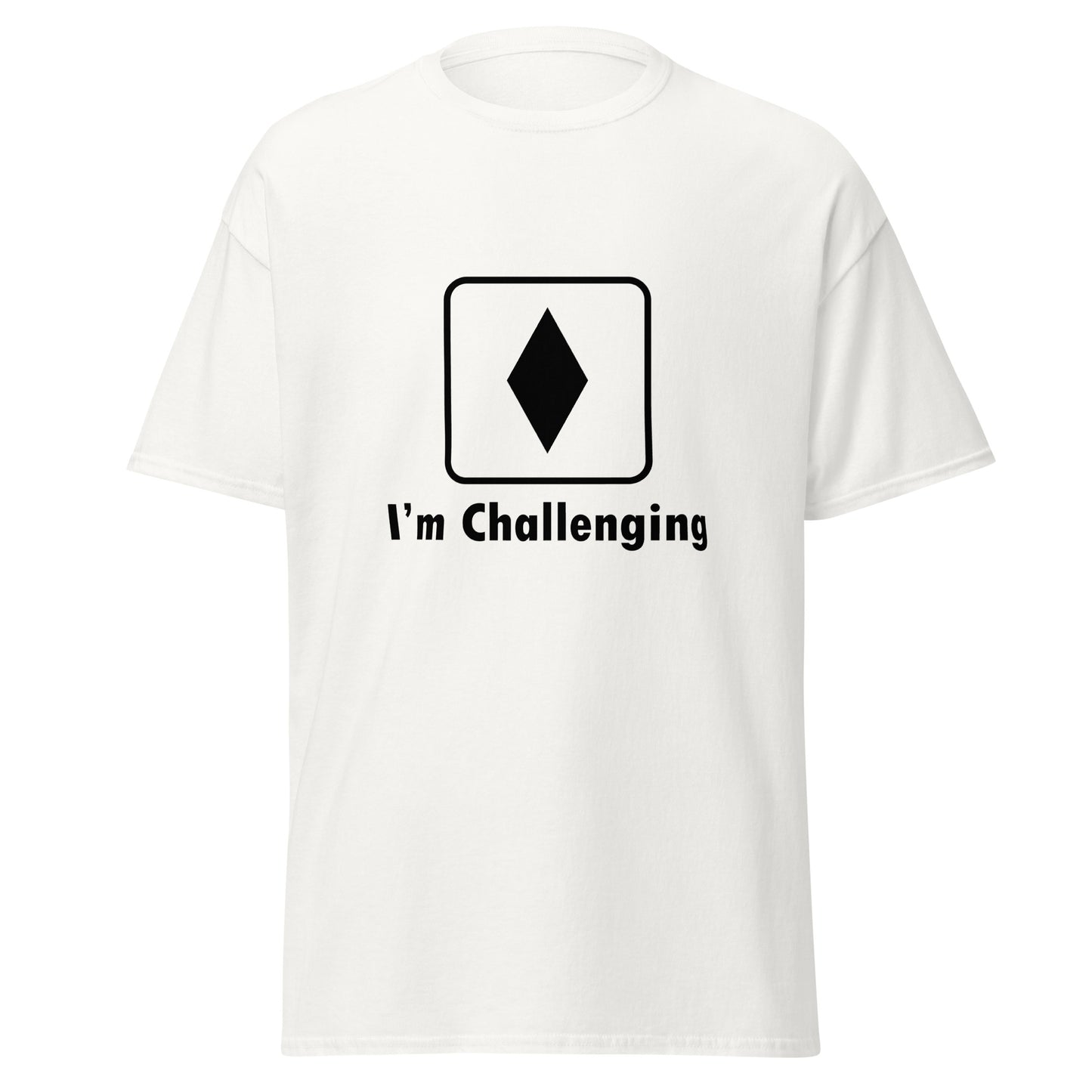 I'm Challenging Black Diamond Ski and Mountain Biking Funny T-Shirt (Big and Tall)