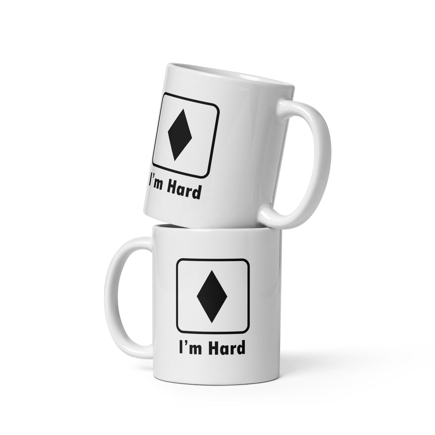 I'm Hard Black Diamond Ski and Mountain Biking Funny Coffee Mug